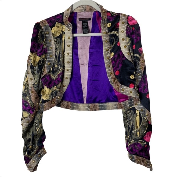 Custo Barcelona Bolero (Cropped Silk Studded Jacket) - Picture 1 of 3